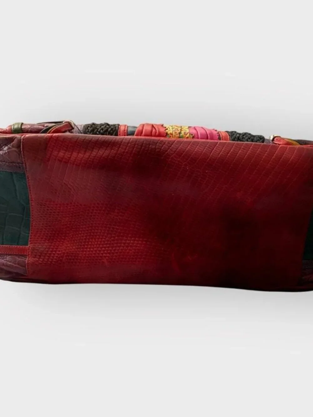 Vintage 80's Sharif Multicolor Leather Shoulder Bag